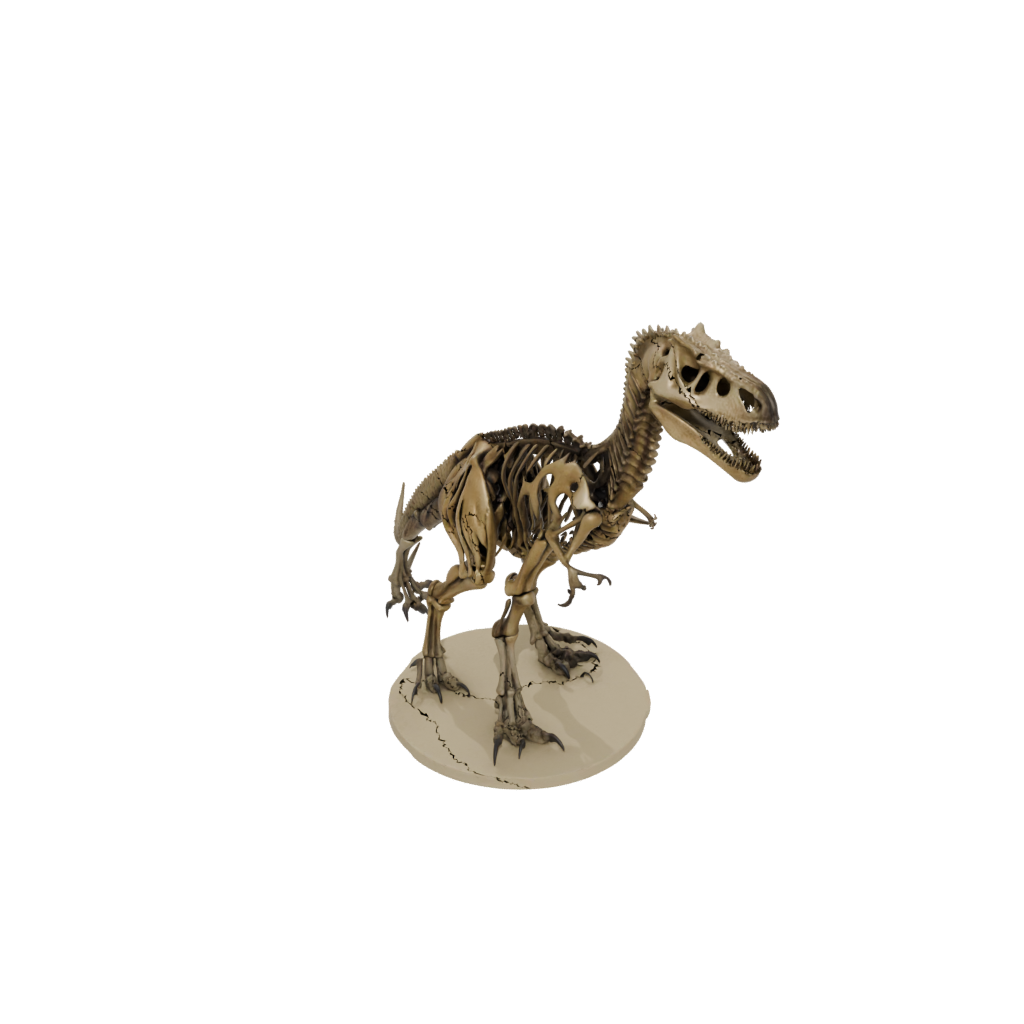 Jumbo Skeleton Giganotosaurus — dinosaurs 3D print model, STL
