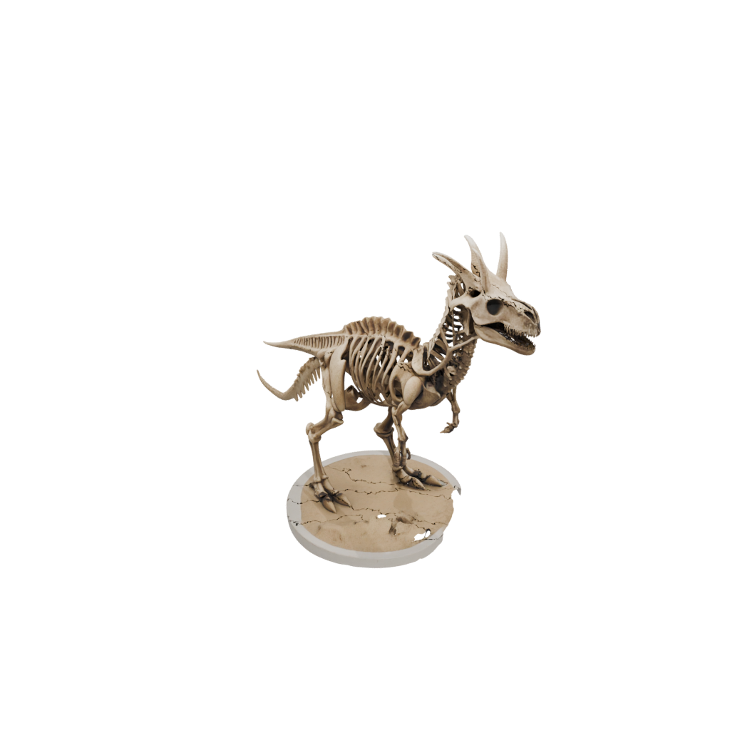 Jumbo Skeleton Protoceratops — dinosaurs 3D print model, STL