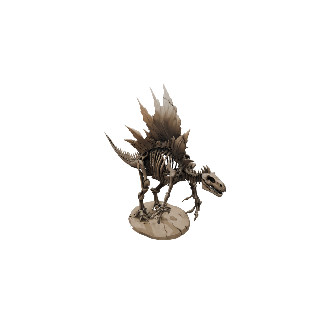 Jumbo Skeleton Stegosaurus — dinosaurs 3D print model, STL