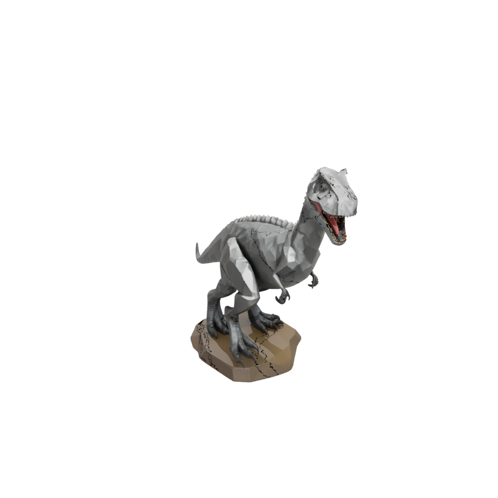 Low-Poly Allosaurus — dinosaurs 3D print model, STL