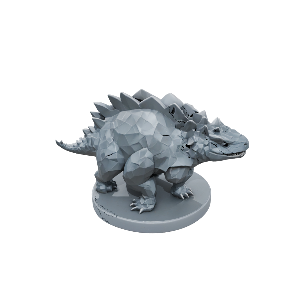 Low-Poly Ankylosaurus — dinosaurs 3D print model, STL