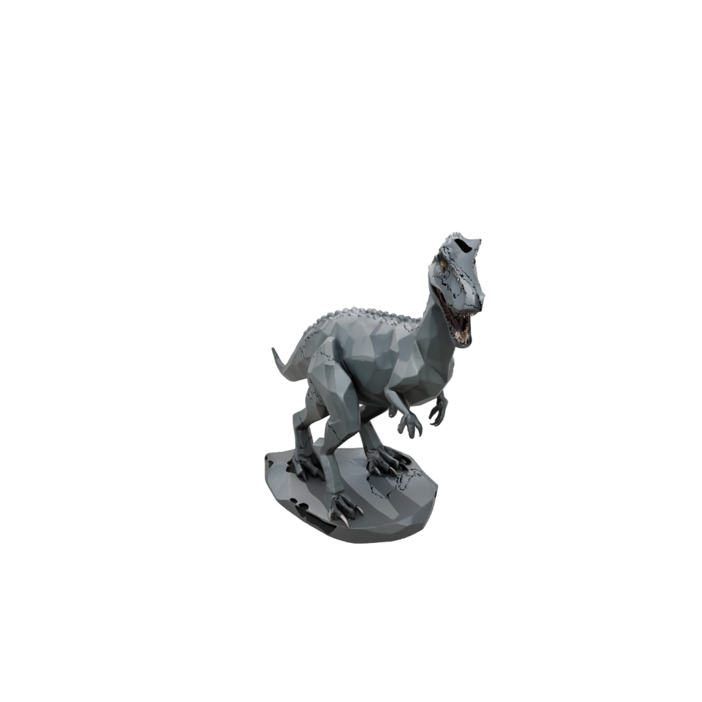 Low-Poly Baryonyx — dinosaurs 3D print model, STL