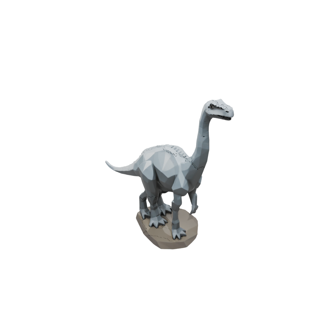 Low-Poly Brachiosaurus — dinosaurs 3D print model, STL