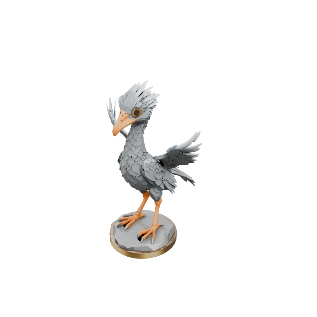 Low-Poly Chibi Archaeopteryx — dinosaurs 3D print model, STL
