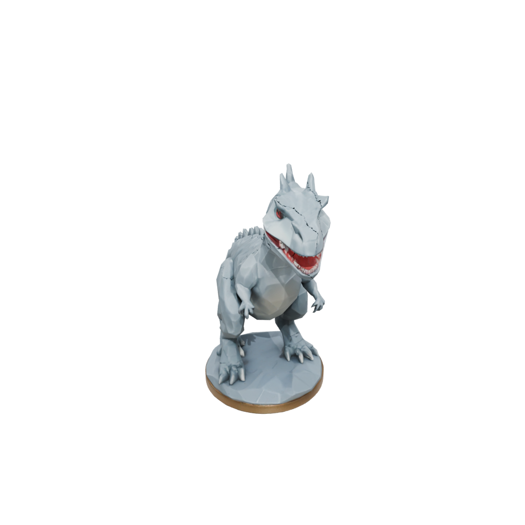 Low-Poly Chibi Carnotaurus — dinosaurs 3D print model, STL