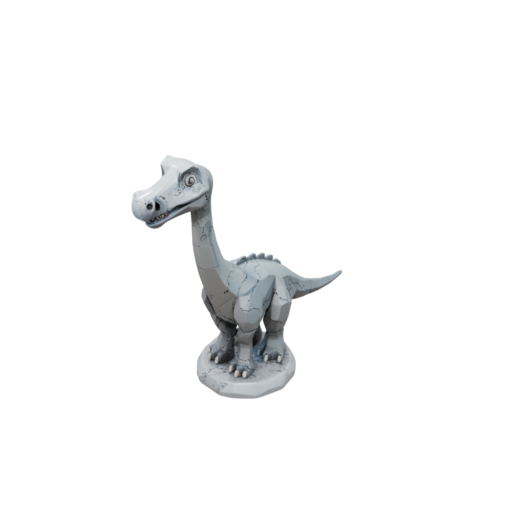 Low-Poly Chibi Diplodocus — dinosaurs 3D print model, STL