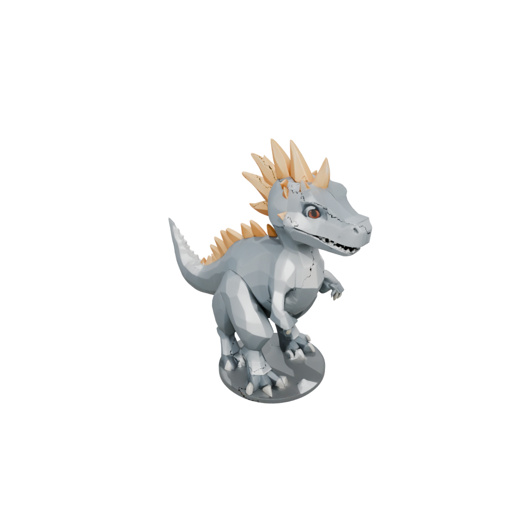 Low-Poly Chibi Kentrosaurus — dinosaurs 3D print model, STL