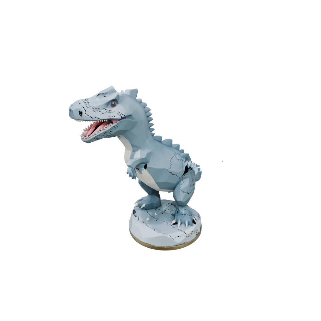 Low-Poly Chibi Mosasaurus — dinosaurs 3D print model, STL