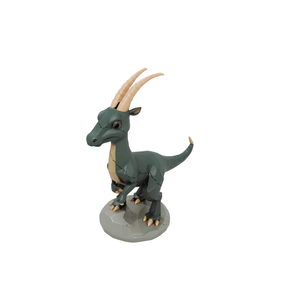 Low-Poly Chibi Parasaurolophus — dinosaurs 3D print model, STL