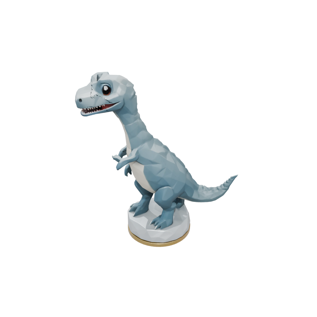 Low-Poly Chibi Plesiosaur — dinosaurs 3D print model, STL
