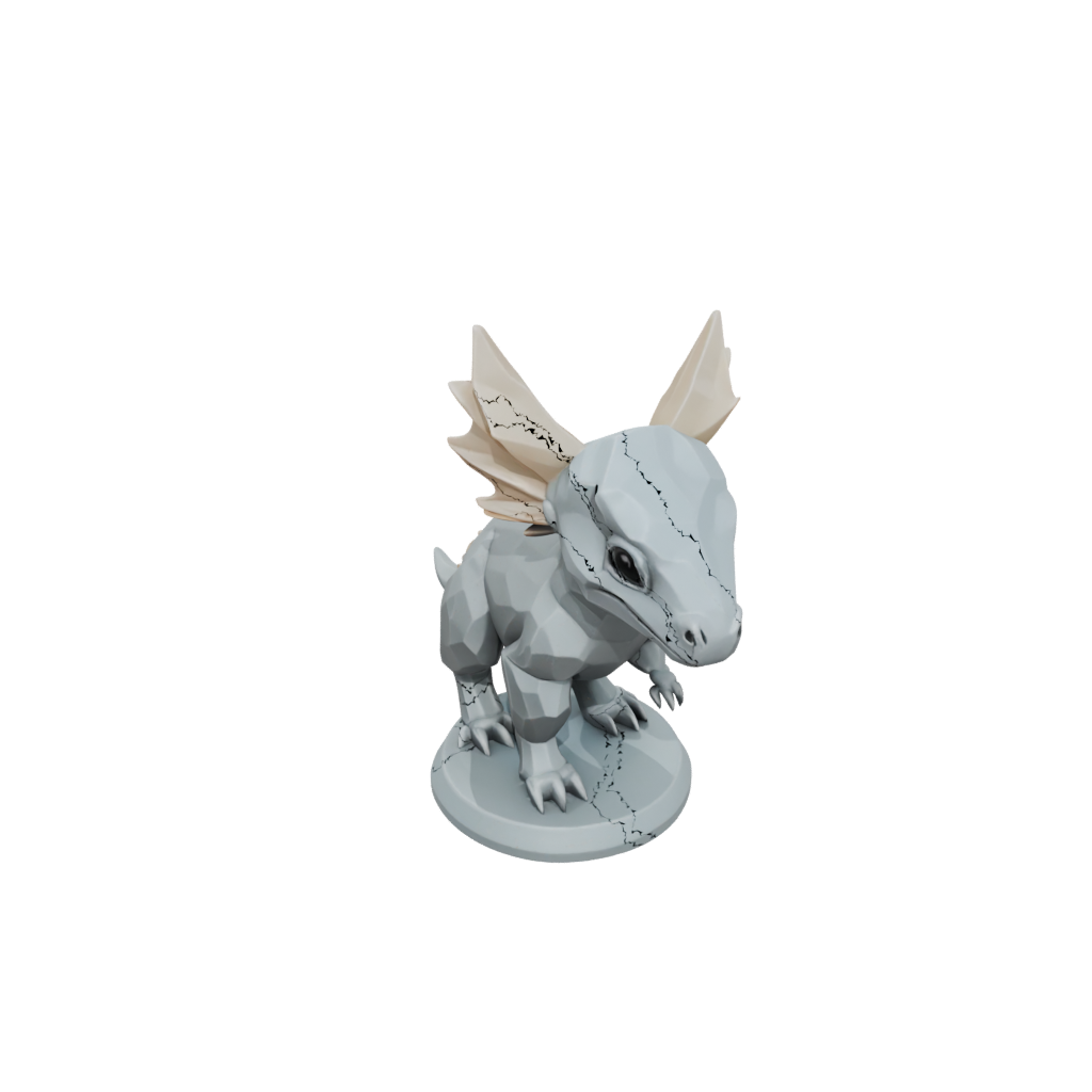 Low-Poly Chibi Protoceratops — dinosaurs 3D print model, STL