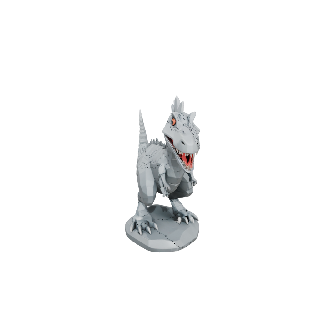 Low-Poly Chibi Spinosaurus — dinosaurs 3D print model, STL