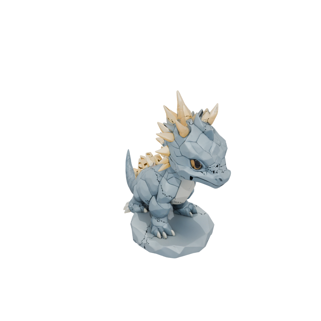 Low-Poly Chibi Styracosaurus — dinosaurs 3D print model, STL