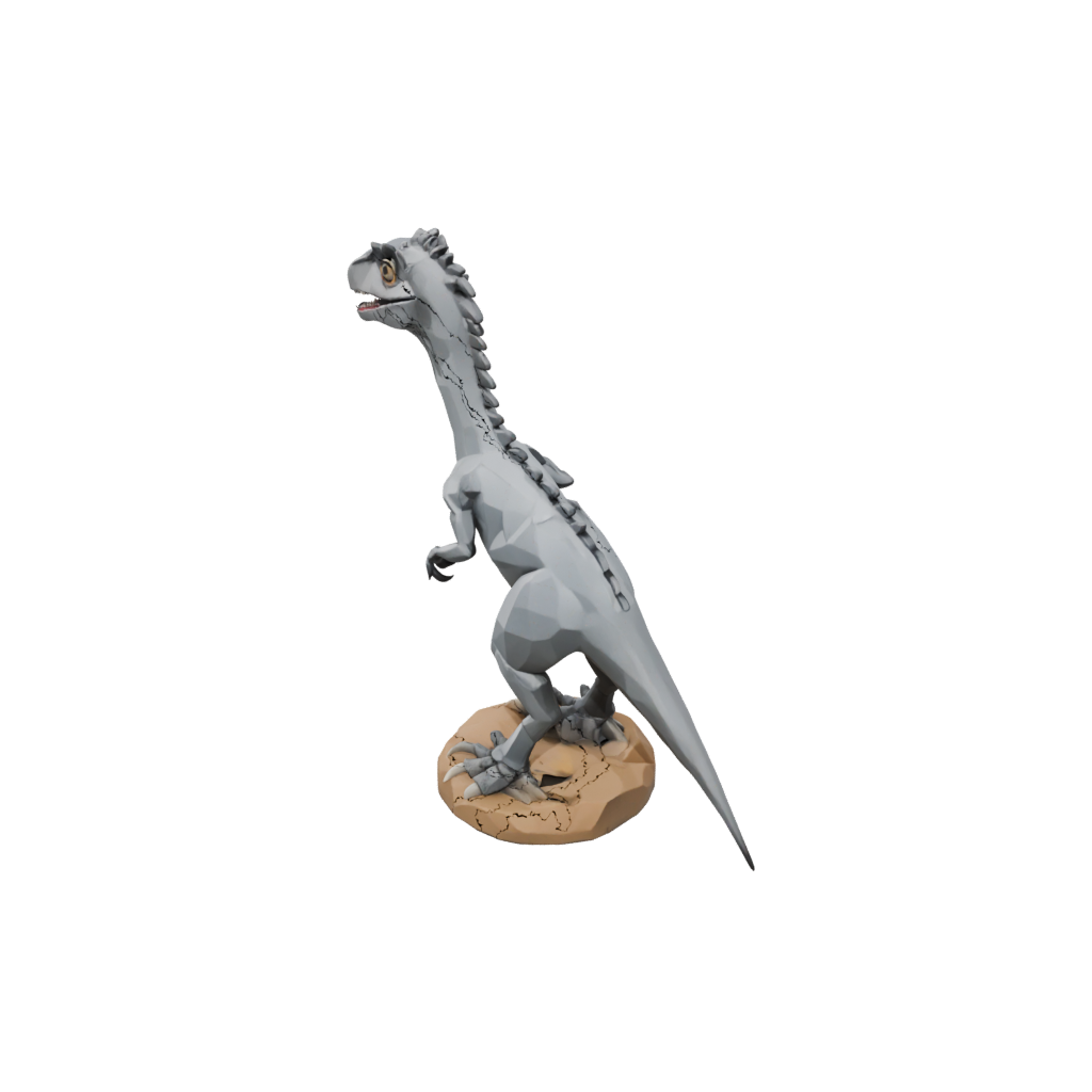 Low-Poly Chibi Utahraptor — dinosaurs 3D print model, STL