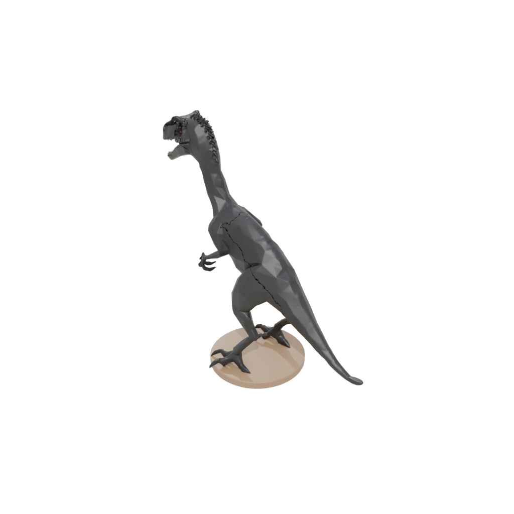 Low-Poly Deinonychus — dinosaurs 3D print model, STL
