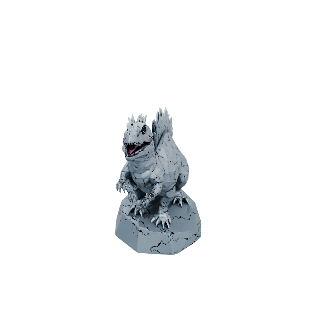Low-Poly Dimetrodon — dinosaurs 3D print model, STL