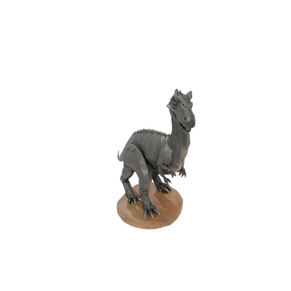 Low-Poly Feathered Iguanodon — dinosaurs 3D print model, STL
