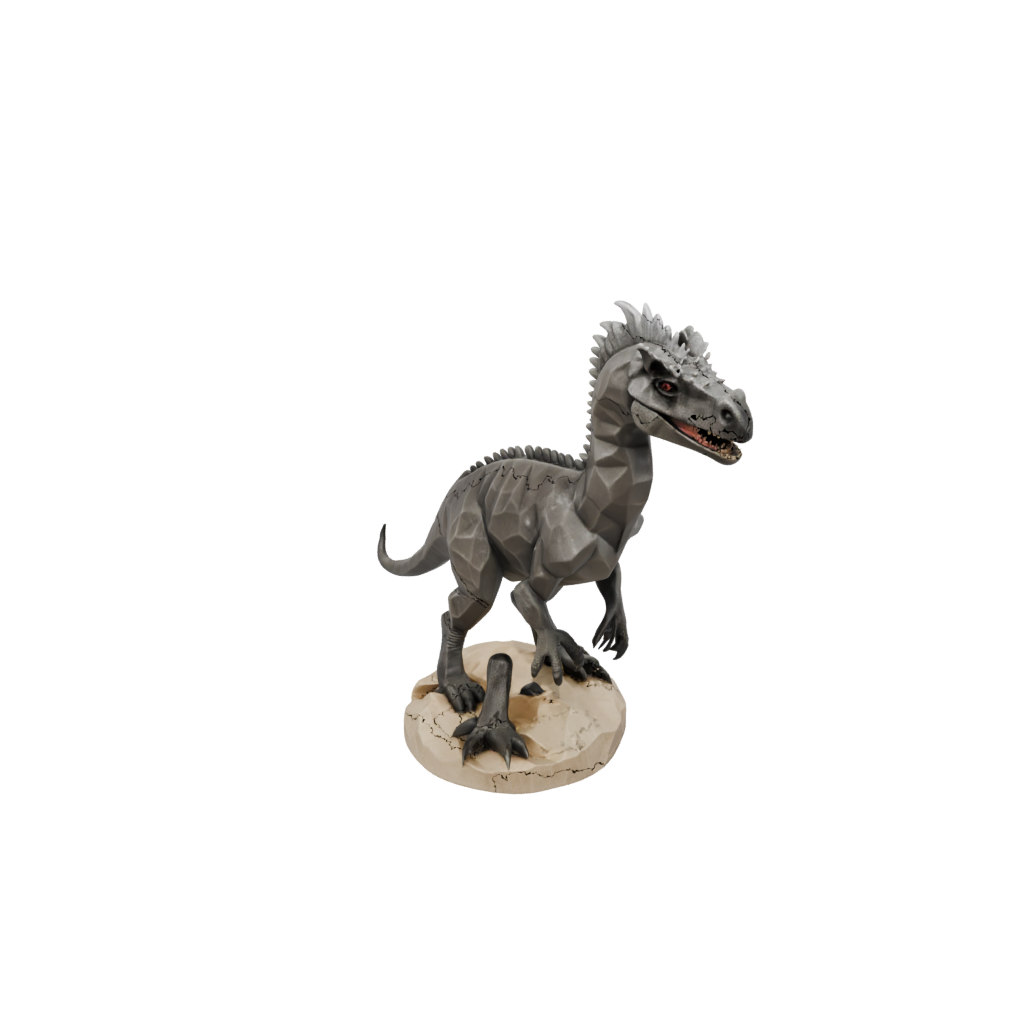 Low-Poly Feathered Pachycephalosaurus — dinosaurs 3D print model, STL