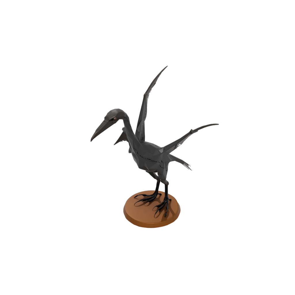 Low-Poly Feathered Pterodactyl