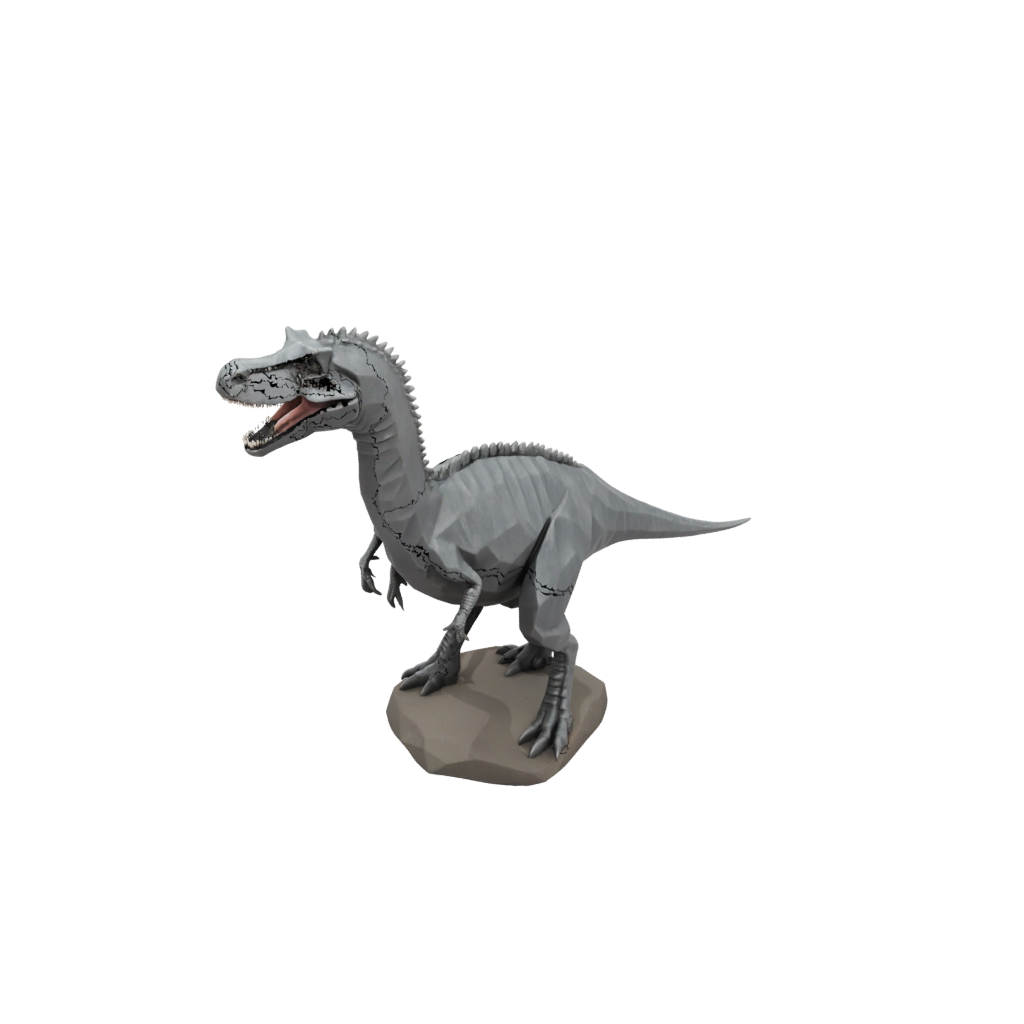 Low-Poly Feathered Spinosaurus — dinosaurs 3D print model, STL