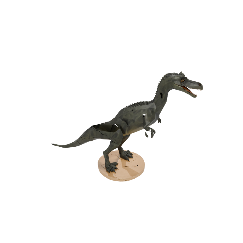 Low-Poly Flexi Baryonyx — dinosaurs 3D print model, STL