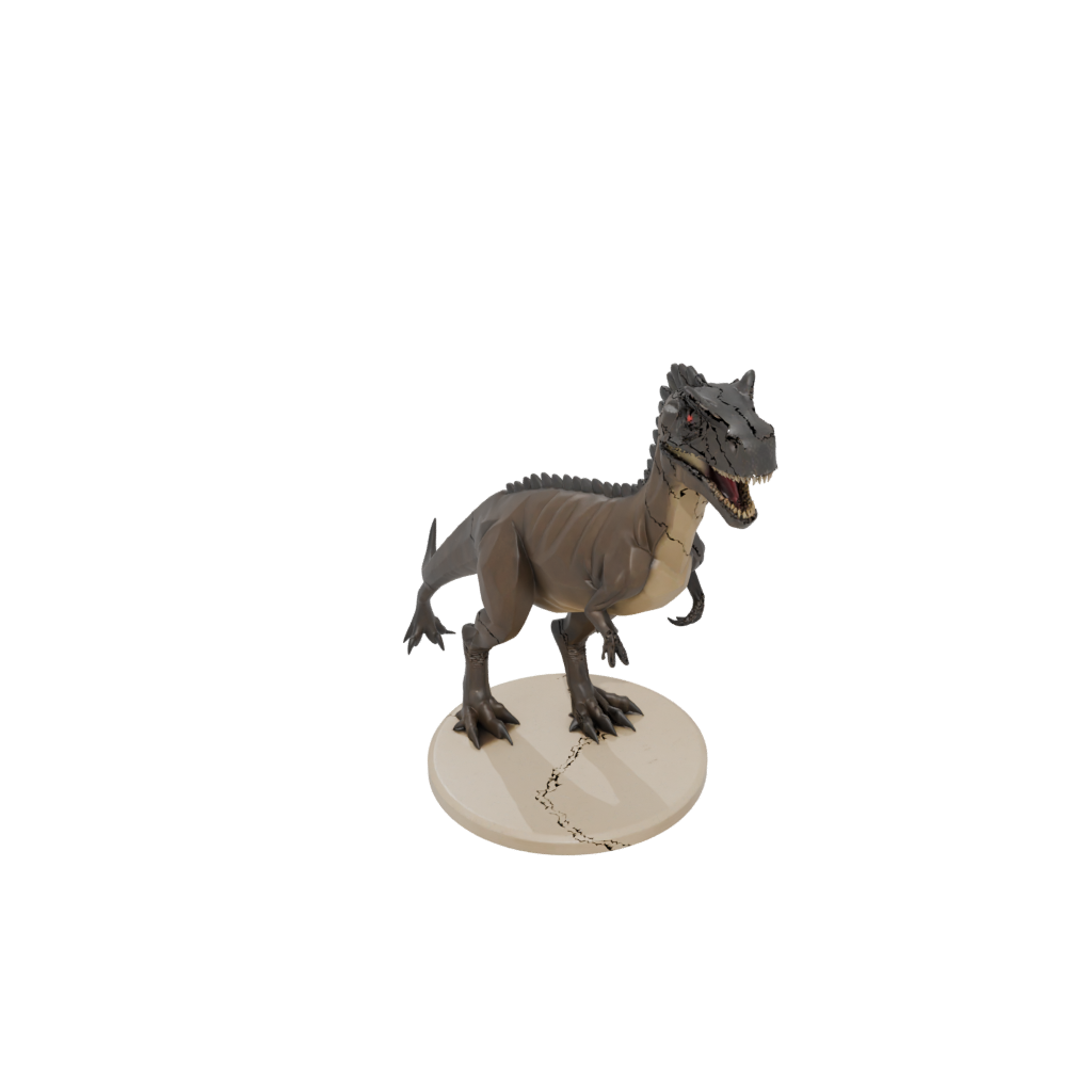 Low-Poly Flexi Carnotaurus — dinosaurs 3D print model, STL