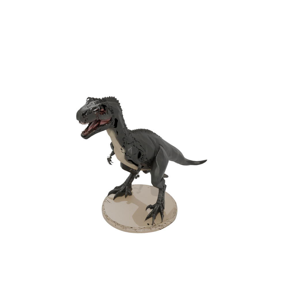 Low-Poly Flexi Giganotosaurus — dinosaurs 3D print model, STL
