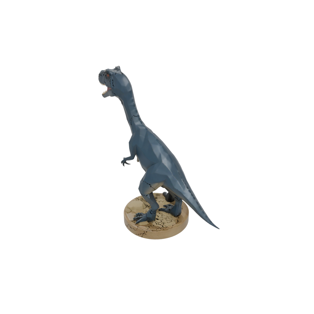 Low-Poly Flexi Mosasaurus — dinosaurs 3D print model, STL