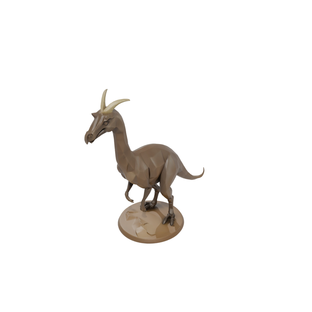 Low-Poly Flexi Parasaurolophus — dinosaurs 3D print model, STL