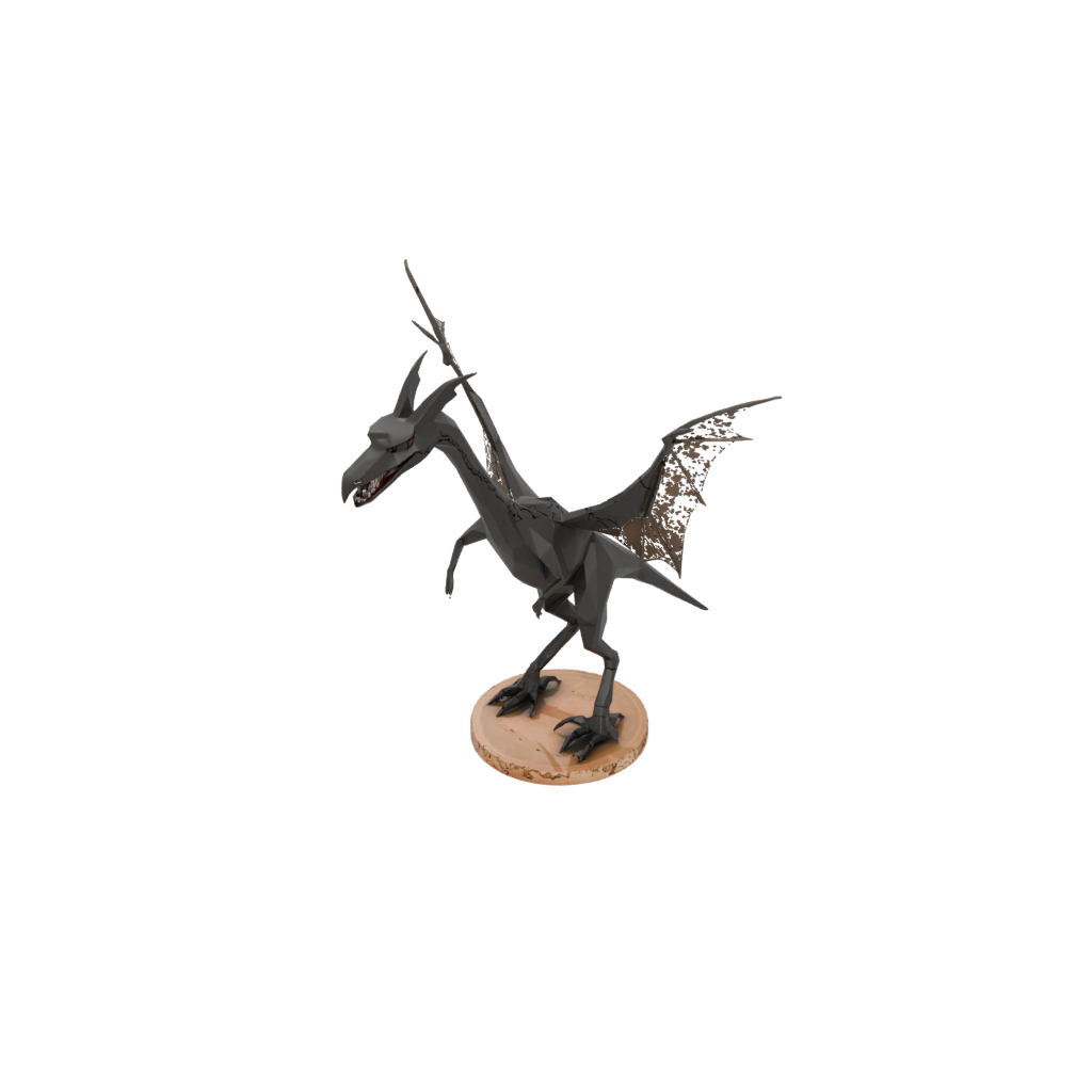 Low-Poly Flexi Pterodactyl — dinosaurs 3D print model, STL