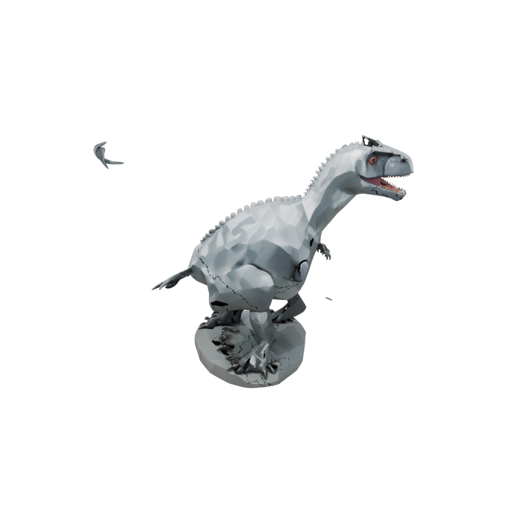 Low-Poly Giganotosaurus — dinosaurs 3D print model, STL