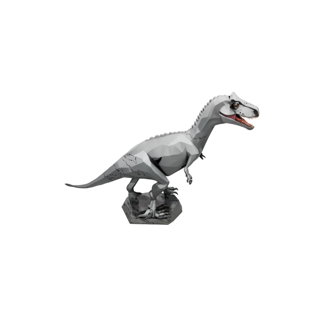 Low-Poly Low-Poly Allosaurus — dinosaurs 3D print model, STL