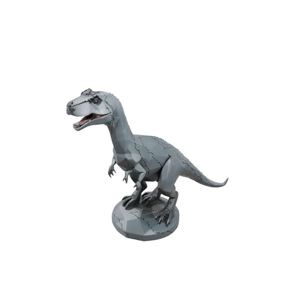 Low-Poly Low-Poly Megalosaurus — dinosaurs 3D print model, STL