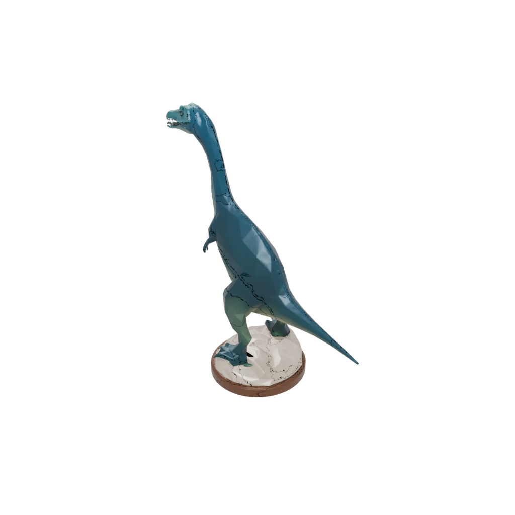 Low-Poly Low-Poly Plesiosaur — dinosaurs 3D print model, STL