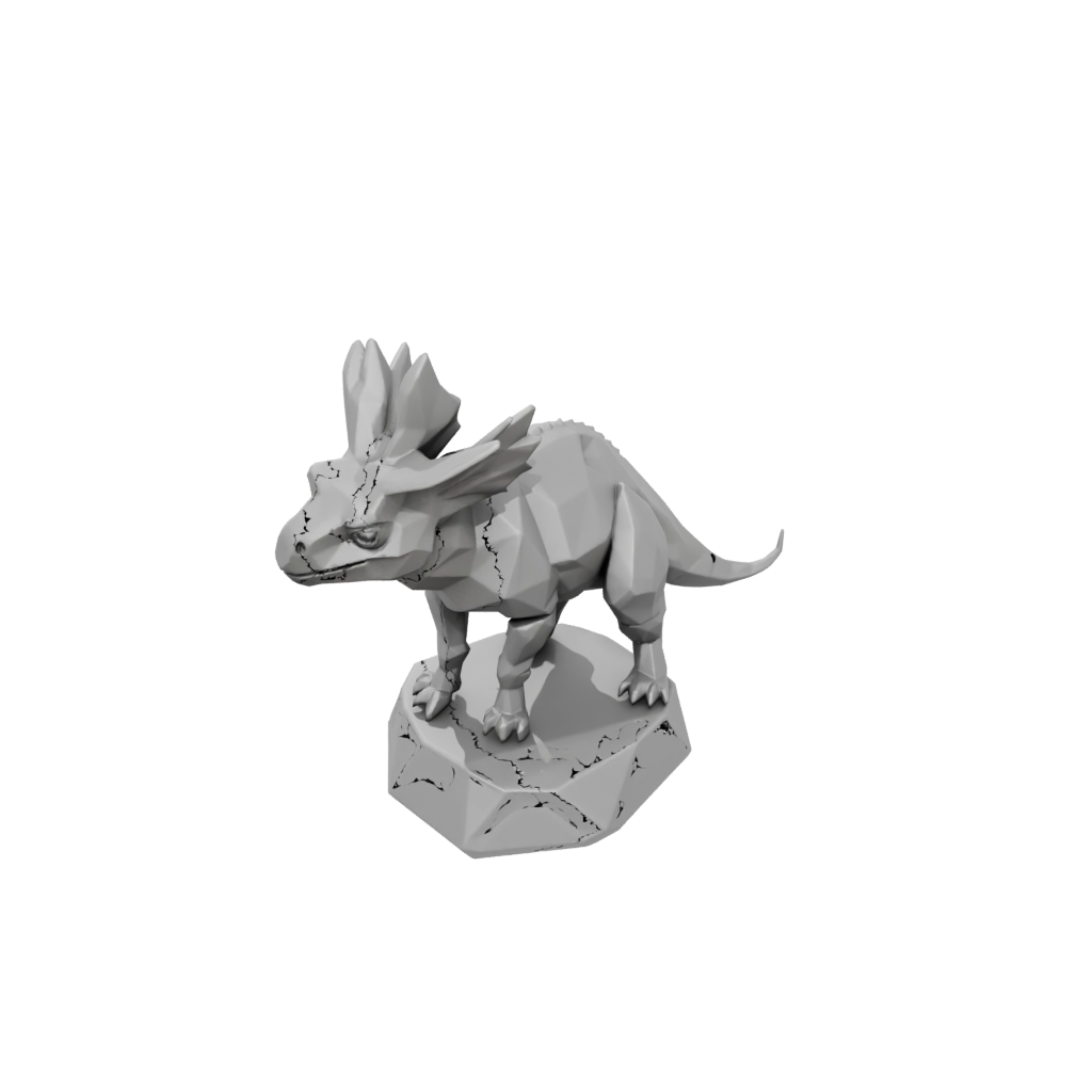 Low-Poly Low-Poly Protoceratops — dinosaurs 3D print model, STL