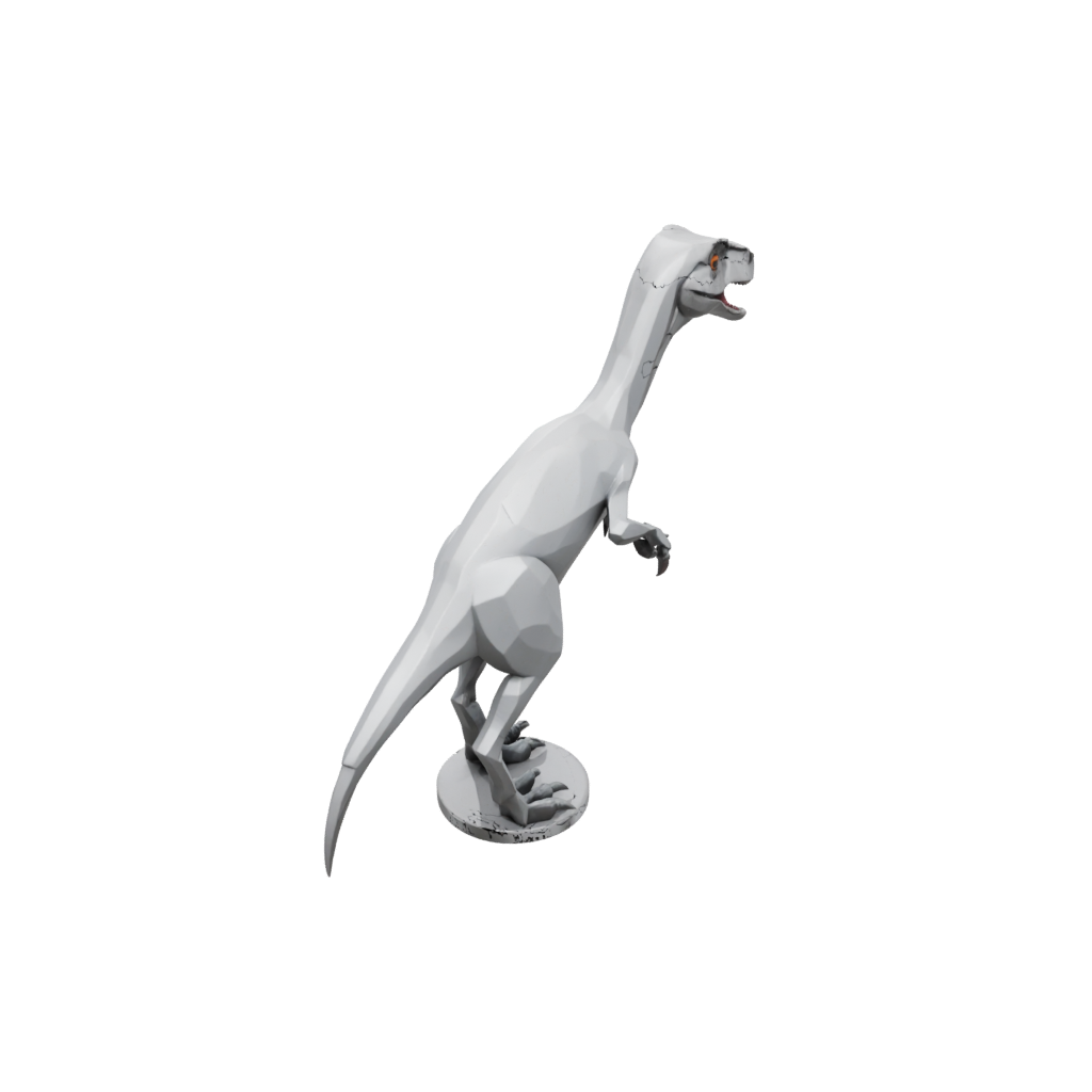 Low-Poly Low-Poly Velociraptor — dinosaurs 3D print model, STL