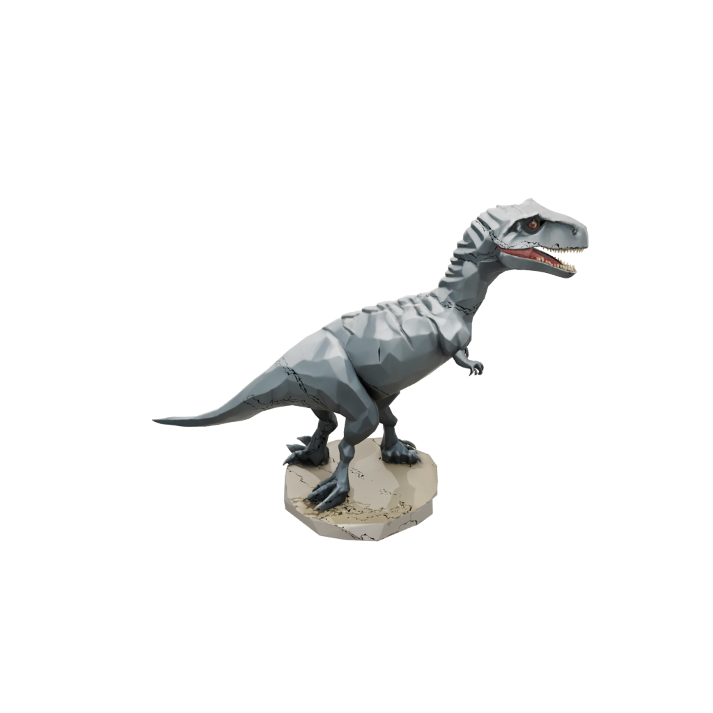 Low-Poly Megalosaurus — dinosaurs 3D print model, STL