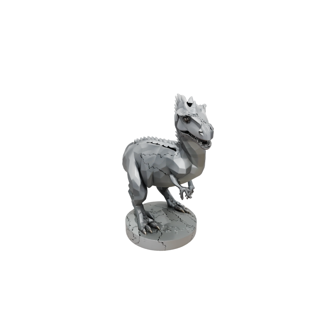 Low-Poly Pachycephalosaurus — dinosaurs 3D print model, STL