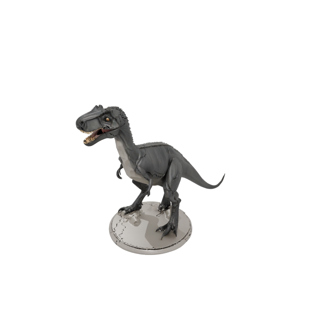 Low-Poly Allosaurus — dinosaurs 3D print model, STL