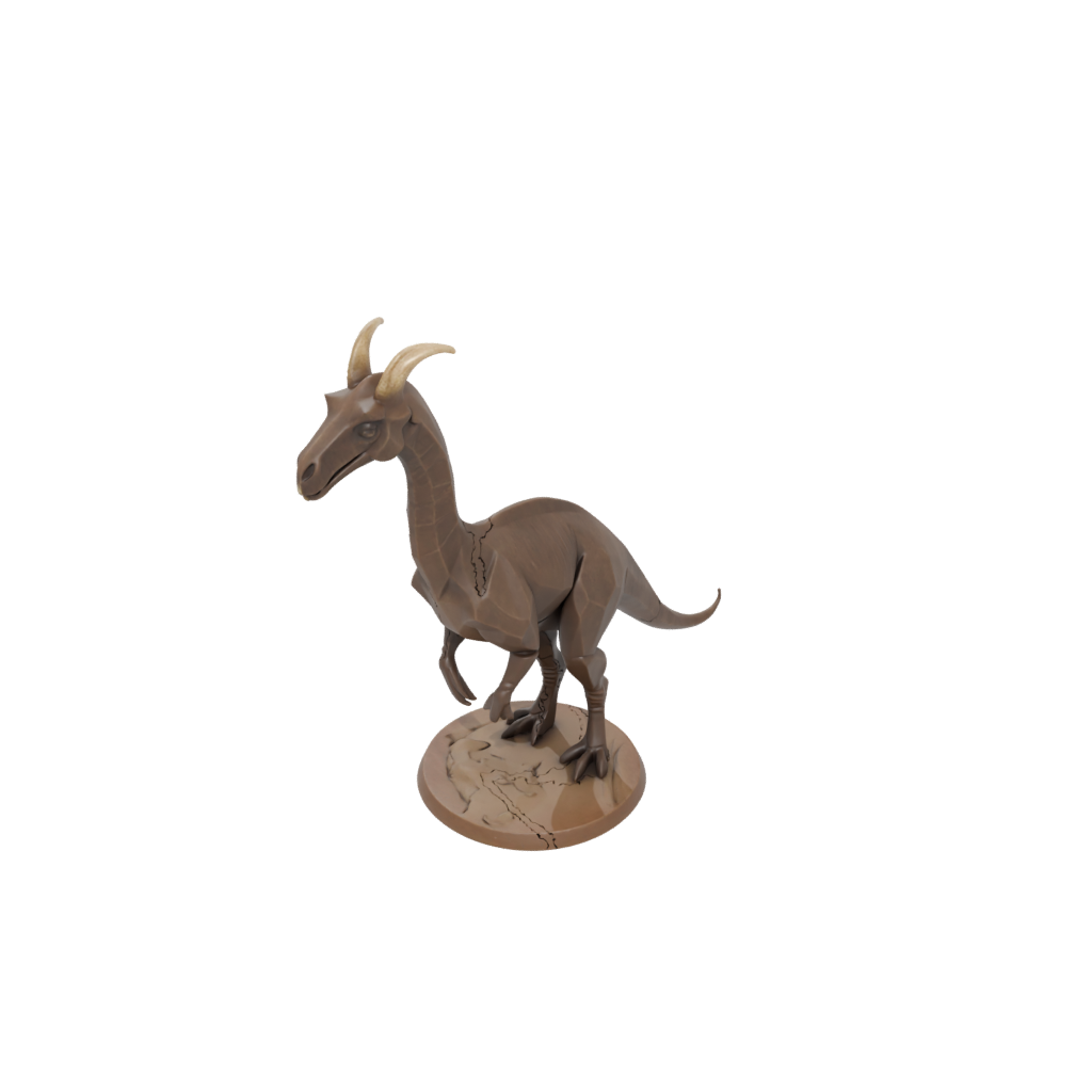 Low-Poly Parasaurolophus