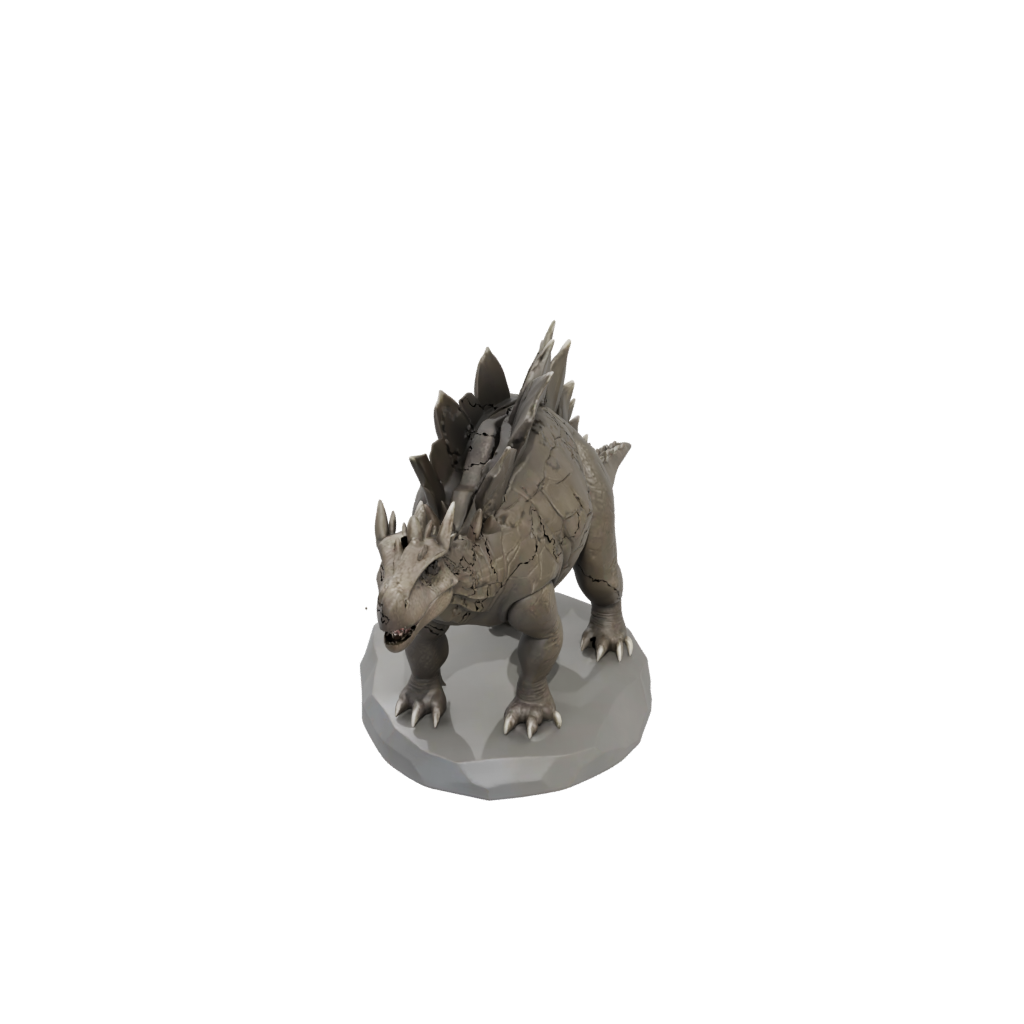 Low-Poly Stegosaurus — dinosaurs 3D print model, STL