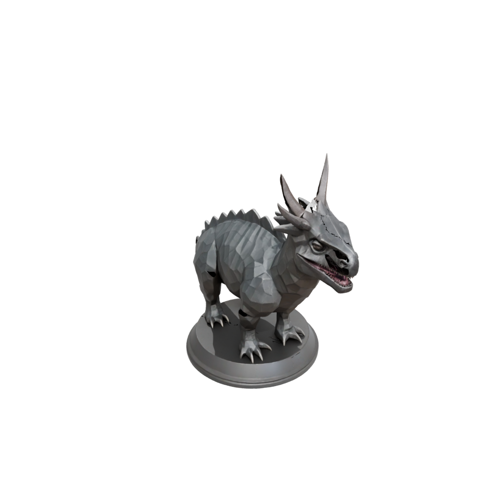 Low-Poly Styracosaurus — dinosaurs 3D print model, STL