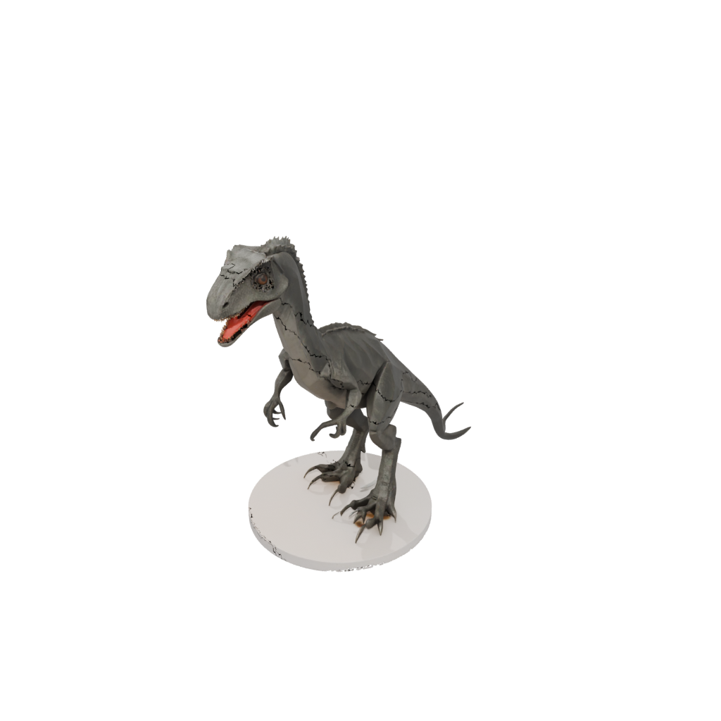 Low-Poly Utahraptor — dinosaurs 3D print model, STL