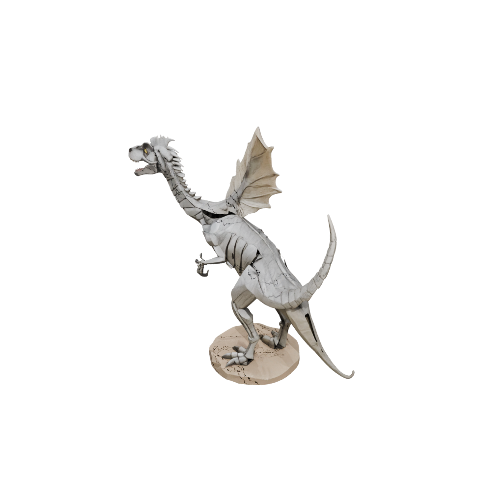 Low-Poly Skeleton Dilophosaurus