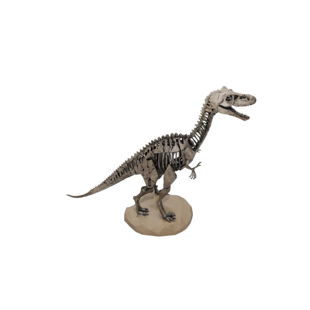 Low-Poly Skeleton Mosasaurus — dinosaurs 3D print model, STL