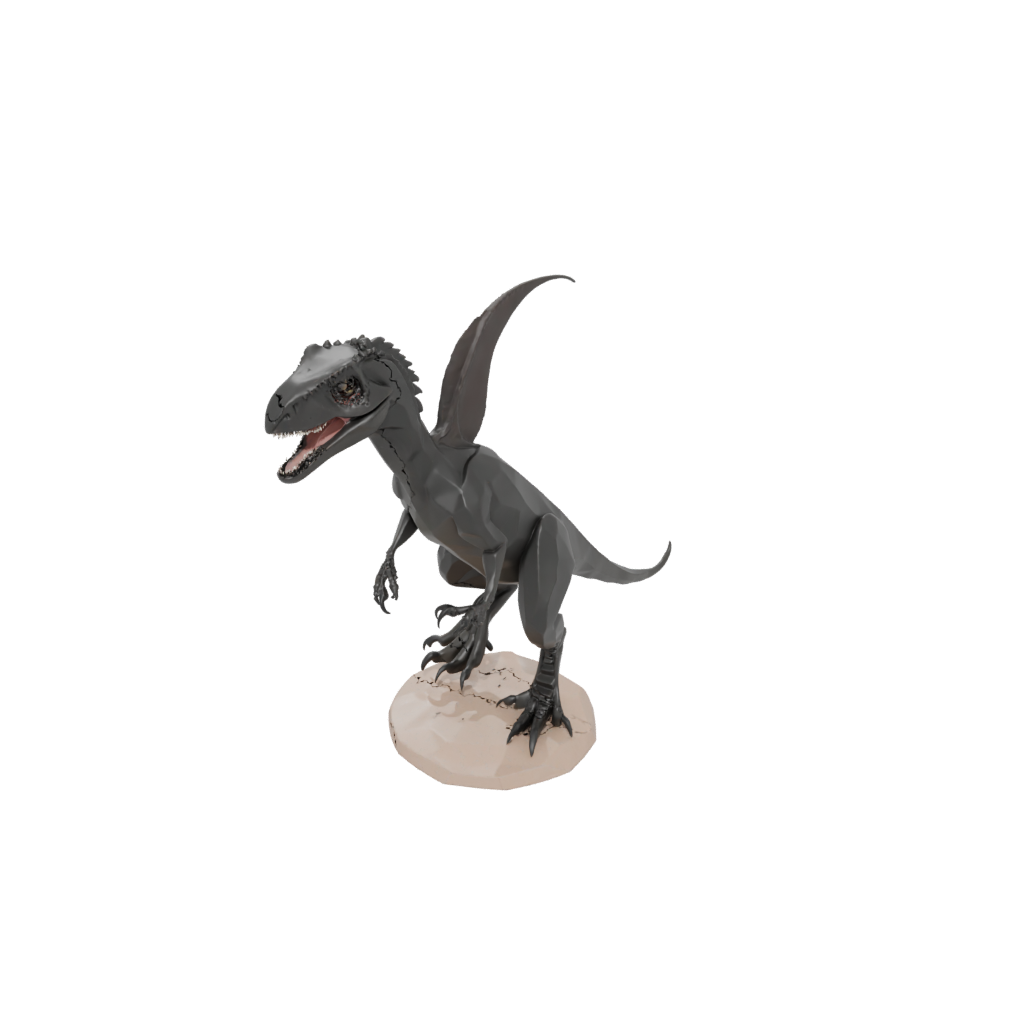 Low-Poly Utahraptor — dinosaurs 3D print model, STL