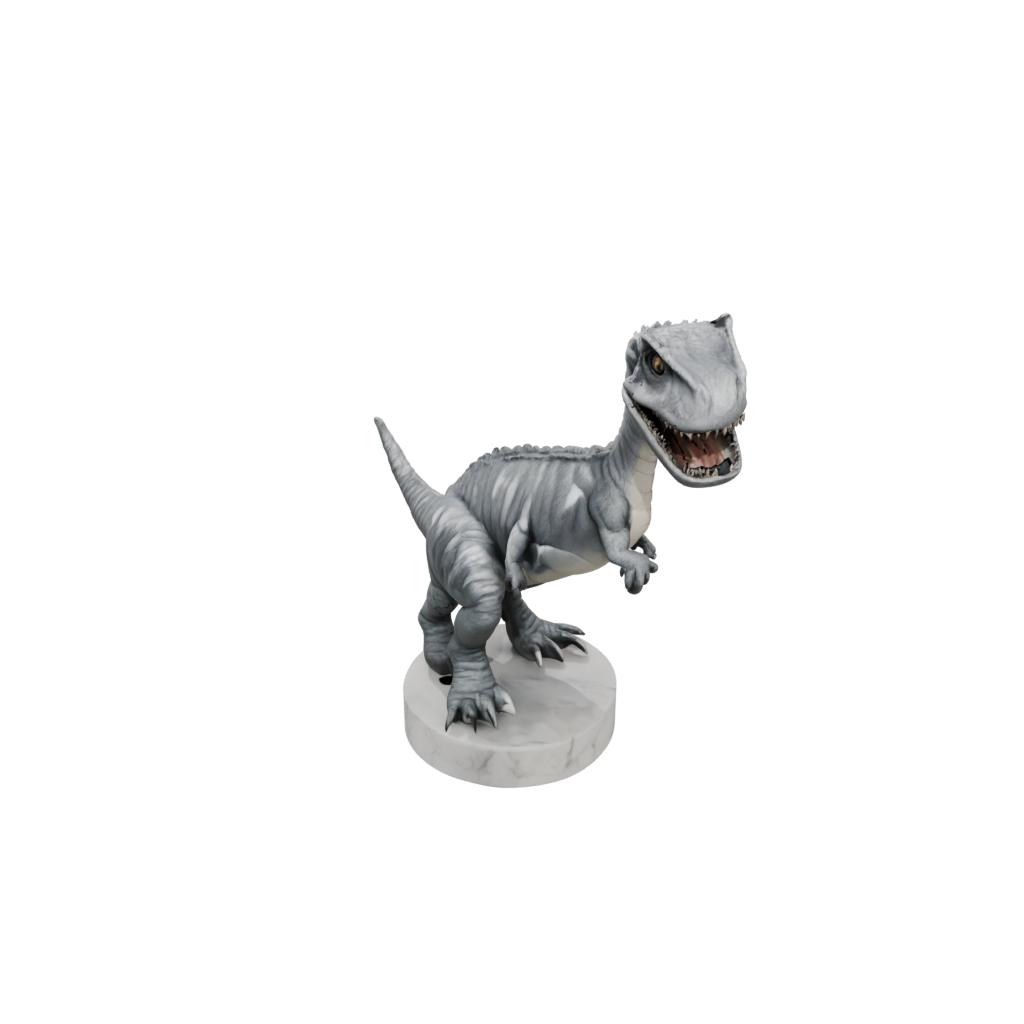 Marble Chibi Allosaurus — dinosaurs 3D print model, STL