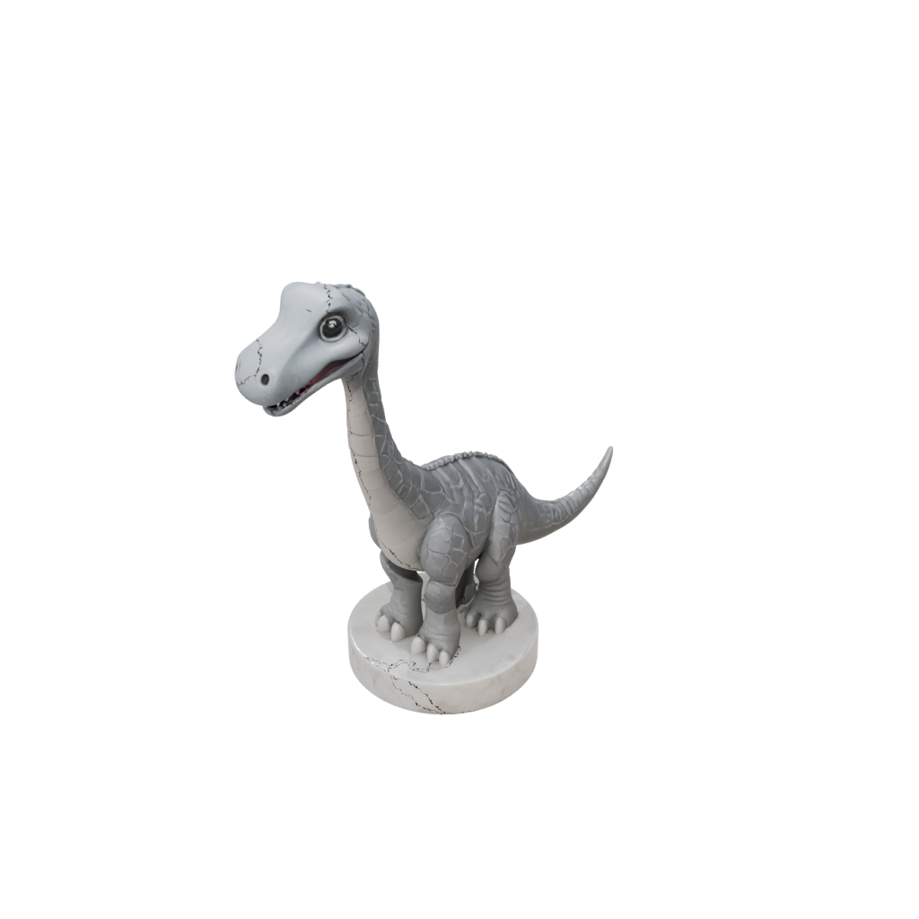Marble Chibi Diplodocus — dinosaurs 3D print model, STL