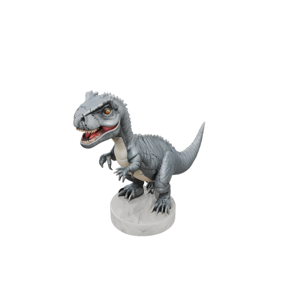 Marble Chibi Giganotosaurus — dinosaurs 3D print model, STL