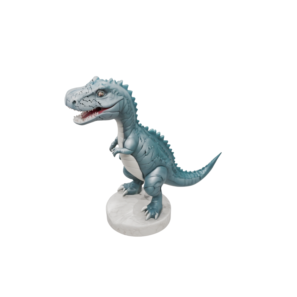 Marble Chibi Mosasaurus — dinosaurs 3D print model, STL